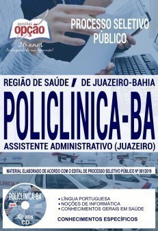 Apostila Concurso Policlínica BA 2019 Assistente Administrativo PDF Download e Impressa