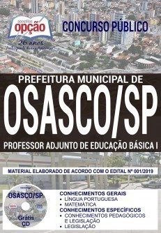 Apostila Concurso Prefeitura de Osasco 2019 Professor Adjunto de Educação Básica PDF Download e Impressa