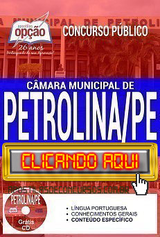Apostila Concurso Câmara de Petrolina 2019 PDF Download e Impressa