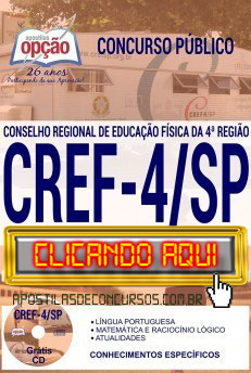 Apostila Concurso CREF 4ª Região 2019 PDF Download e Impressa