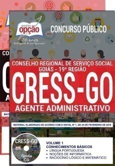 Apostila Concurso CRESS GO 2019 PDF Agente Administrativo