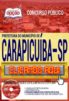 Apostila Concurso Prefeitura de Carapicuíba 2019 PDF Download e Impressa