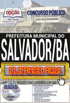 Apostila Concurso Prefeitura de Salvador 2019 PDF Download e Impressa