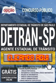 Apostila Concurso DETRAN SP 2019 PDF Download e Impressa Agente Estadual de Trânsito