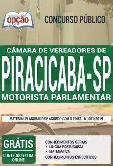 Apostila Concurso Câmara de Piracicaba 2019 PDF e Impressa Motorista Parlamentar