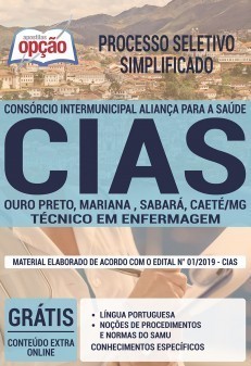 Apostila Concurso CIAS 2019 PDF e Impressa Técnico em Enfermagem