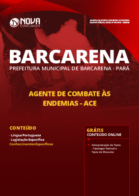 Apostila Concurso Prefeitura de Barcarena 2019 Agente de Combate às Endemias PDF e Impressa