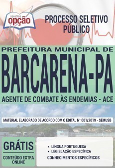 Apostila Concurso Prefeitura de Barcarena 2019 PDF e Impressa Agente de Combate às Endemias