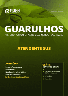 Apostila Concurso Prefeitura de Guarulhos 2019 Grátis Cursos Online Atendente SUS