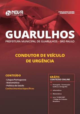 Apostila Concurso Prefeitura de Guarulhos 2019 PDF Impressa Grátis Cursos Online Condutor de Veículo de Urgência