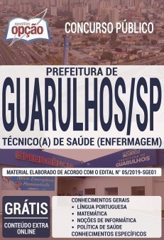 Apostila Concurso Prefeitura de Guarulhos 2019 PDF e Impressa Técnico de Saúde em Enfermagem