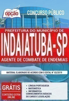 Apostila Concurso Prefeitura de Indaiatuba 2019 PDF e Impressa Agente de Combate de Endemias