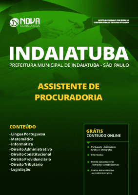Apostila Concurso Prefeitura de Indaiatuba 2019 Grátis Cursos Online Assistente de Procuradoria