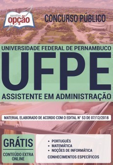 Apostila Concurso UFPE 2019 Assistente em Administração PDF e Impressa
