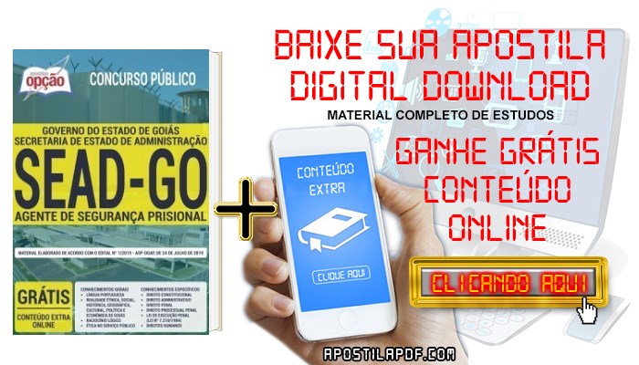 Baixar Apostila Concurso SEAD GO 2019 PDF Agente de Segurança Prisional