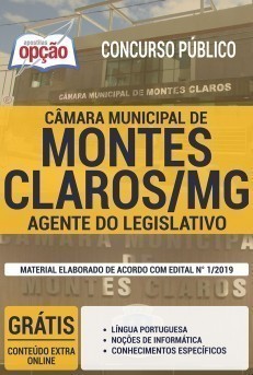 Apostila Concurso Câmara de Montes Claros 2019 Agente do Legislativo PDF Download Digital e Impressa