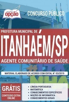 Apostila Concurso Prefeitura de Itanhaém 2019 Agente Comunitário de Saúde PDF Download Digital e Impressa