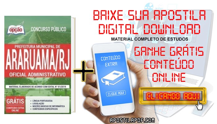 Baixar Apostila Concurso Prefeitura de Araruama 2019 PDF Oficial Administrativo