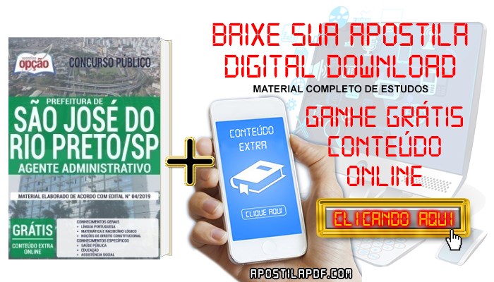 Baixar Apostila Concurso Prefeitura de São José do Rio Preto 2019 PDF Agente Administrativo