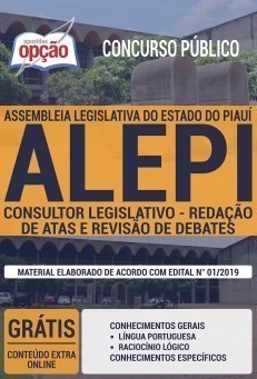 Apostila ALEPI 2019 Consultor Legislativo Redação de Atas e Revisão de Debates PDF e Impressa