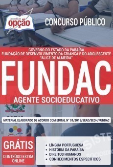 Apostila Concurso FUNDAC PB 2019 Agente Socioeducativo PDF e Impressa