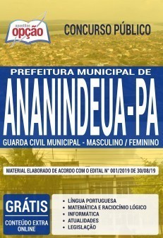 Apostila Concurso Prefeitura de Ananindeua 2019 Guarda Civil Municipal PDF Download Digital e Impressa
