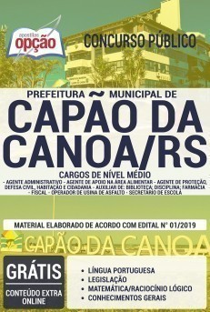 Apostila Concurso Prefeitura de Capão da Canoa 2019 PDF e Impressa