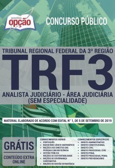 Apostila Concurso TRF 3ª Região 2019 Analista Judiciário Área Judiciária PDF e Impressa