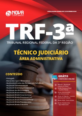 Apostila TRF 3 2019 Técnico Judiciário Área Administrativa Grátis Cursos Online