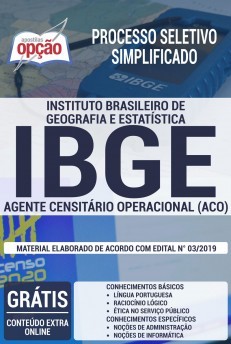 Apostila IBGE 2019 Agente Censitário Operacional PDF e Impressa