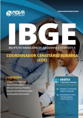 Apostila IBGE 2019 Coordenador Censitário Subárea Grátis Cursos Online