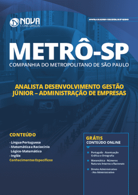 Apostila Concurso Metrô SP 2019 Analista Administração de Empresas Grátis Cursos Online
