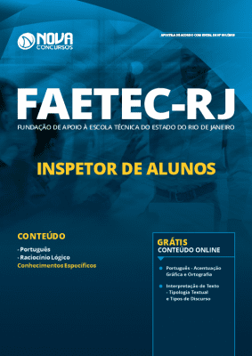 Apostila Concurso FAETEC 2019 Inspetor de Alunos Grátis Cursos Online