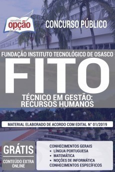 Apostila Concurso FITO 2019 Técnico em Gestão Recursos Humanos PDF e Impressa