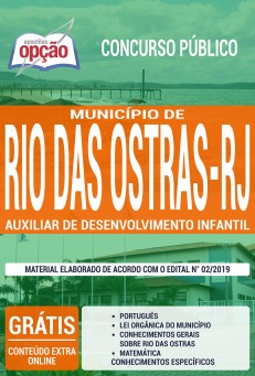 Apostila Concurso Prefeitura de Rio das Ostras 2019 Auxiliar de Desenvolvimento Infantil PDF e Impressa