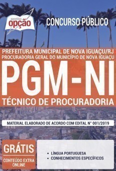 Apostila Concurso Procuradoria Geral de Nova Iguaçu 2019 Técnico de Procuradoria PDF e Impressa