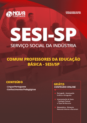 Apostila Concurso SESI SP 2019 Professor Grátis Cursos Online