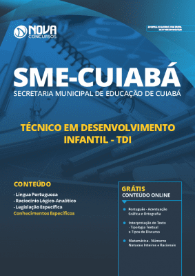 Apostila Concurso SME Cuiabá 2019 Técnico em Desenvolvimento Infantil Grátis Cursos Online