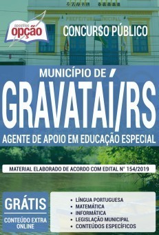 Apostila Concurso Prefeitura de Gravataí 2019 Agente de Apoio em Educação Especial PDF e Impressa