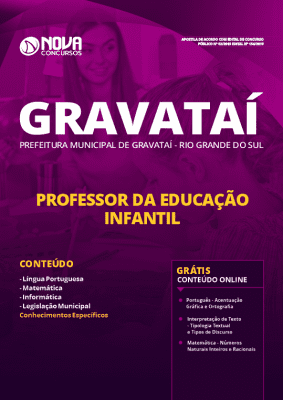 Apostila Prefeitura de Gravataí 2019 Professor da Educação Infantil Grátis Cursos Online
