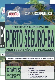 Apostila Prefeitura de Porto Seguro 2019 Professor Pedagogo PDF e Impressa