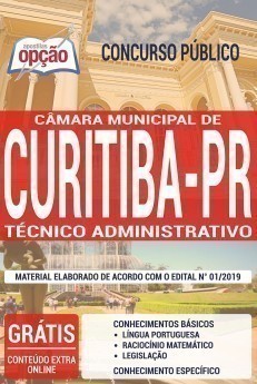 Apostila Concurso Câmara de Curitiba 2019 Técnico Administrativo PDF e Impressa