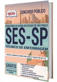 Apostila Concurso SES SP 2019 Técnico de Enfermagem PDF Download e Impressa