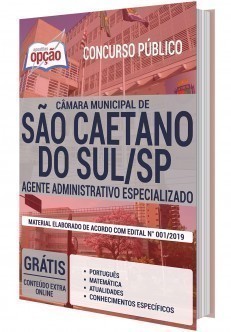 Apostila Concurso Câmara de São Caetano do Sul 2019 Agente Administrativo Especializado PDF e Impressa