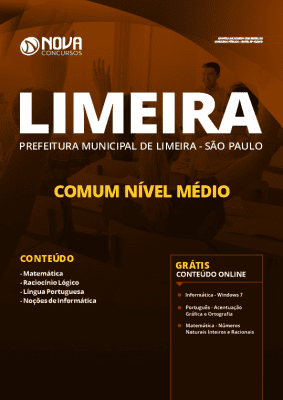Apostila Prefeitura de Limeira 2020 Impressa e PDF Grátis Cursos Online