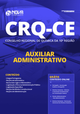 Apostila Concurso CRQ CE 2020 PDF Auxiliar Administrativo Grátis Cursos Online