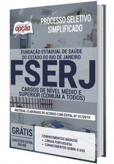 Apostila Concurso FSERJ 2020 PDF Nível Médio e Superior