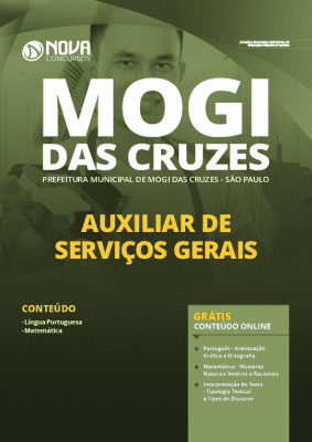 Apostila Prefeitura de Mogi das Cruzes 2020 PDF Auxiliar de Serviços Gerais