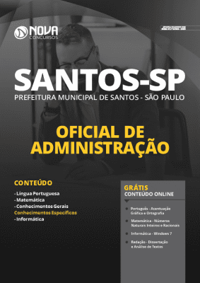 Apostila Prefeitura de Santos 2020 PDF Oficial de Administração Grátis Cursos Online