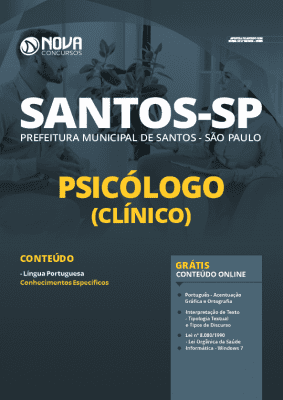 Apostila Concurso Prefeitura de Santos 2020 PDF Psicólogo Grátis Cursos Online